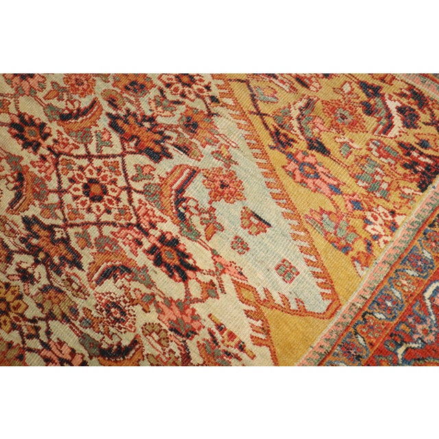 Zabihi Collection Dramatic Square Size Mahal Sultanabad Rug For Sale - Image 12 of 12