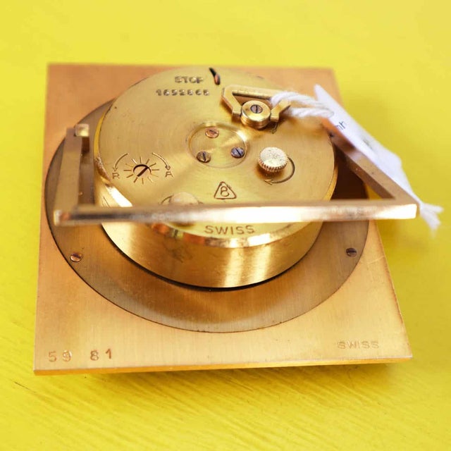 Vintage Chrome-Plated Table Clock For Sale - Image 6 of 8