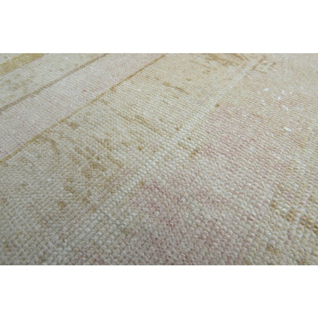 Beige 1970s Vintage Handmade Wool Cotton Turkish Beige Area Rug For Sale - Image 8 of 11