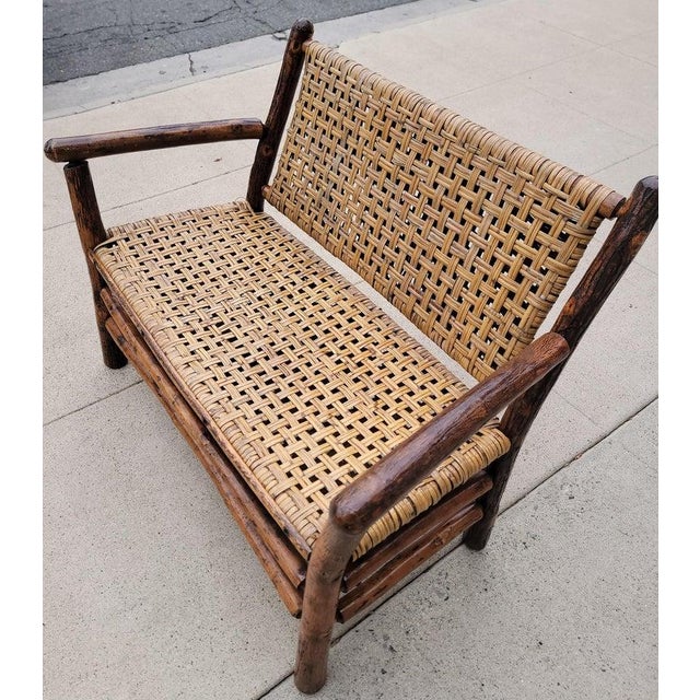 Old Hickory Settee & Matching Side Chair, Signed - 2 Pieces For Sale In Los Angeles - Image 6 of 11