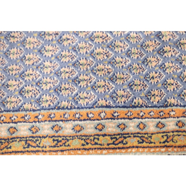 Textile Mid Century Indo Tabriz Wool Rug 6'6" X 9'9" For Sale - Image 7 of 12