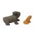 2020s Set of 2 Small Ceramic Animal Figure Display Art For Sale - Image 5 of 7