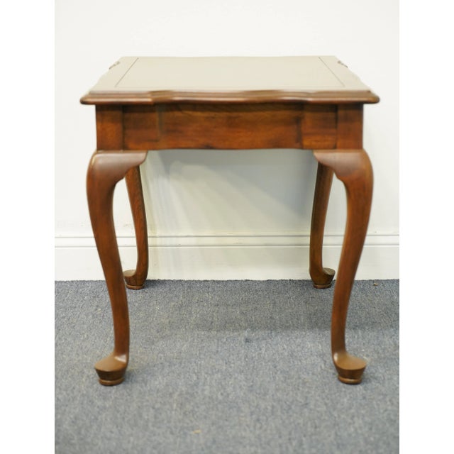 Ethan Allen Legacy Collection Country French Burled Walnut 22x26" Accent End Table 13-8602 For Sale - Image 10 of 13