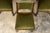 1930s 1930s French Art Deco Walnut Dining Chairs in Olive Green Velvet – Set of 10 For Sale - Image 5 of 18