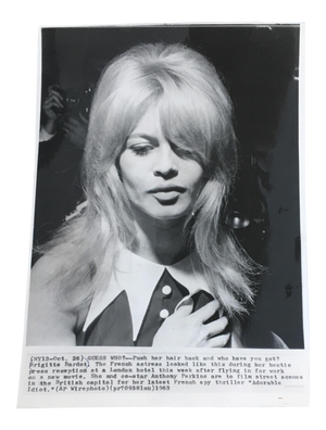 Vintage Brigitte Bardot Photograph, 1963