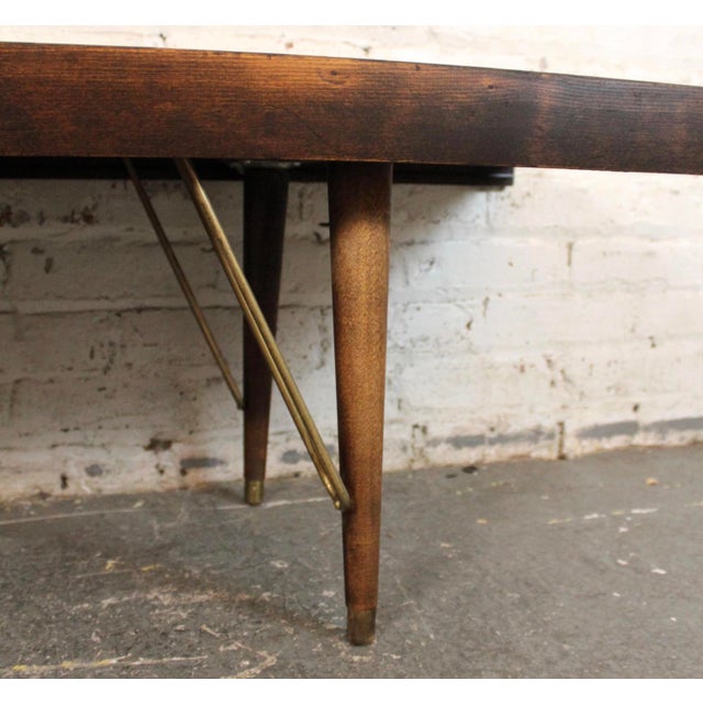 Wood Late 20th Century Walnut Slat Bench For Sale - Image 7 of 13