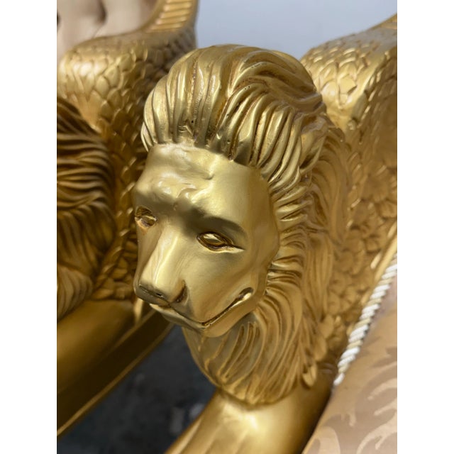 Early 21st Century Homey Design Opulent Lion Head + Winged Arm Chairs, Pair For Sale - Image 5 of 12