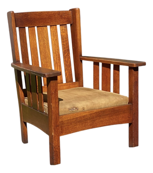 Antique Arts & Crafts Mission Oak Chair Stickley Brothers Quaint Furniture