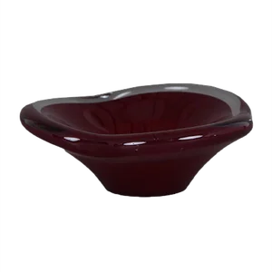Red Glass Bowl from Kastrup Glasværk,1950s