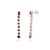 Contemporary Modern January Birthstone Linear Long Danglers Earrings in Sterling Silver - A Pair For Sale - Image 3 of 10