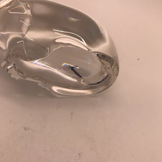 1980s 1980s Villeroy and Boch Crystal Glass Cat Figurine For Sale - Image 5 of 6