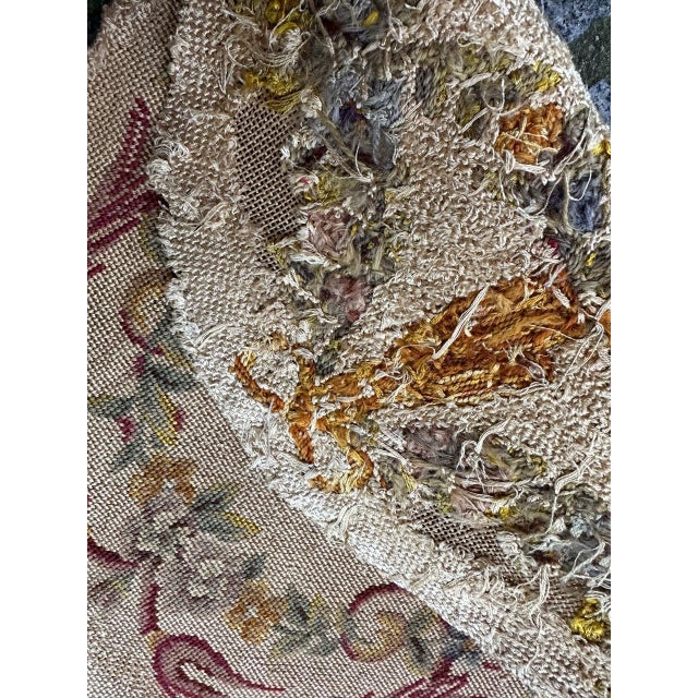French Needlepoint Chair Cover Tapestry from Bobyrugs, 1890s For Sale - Image 10 of 11