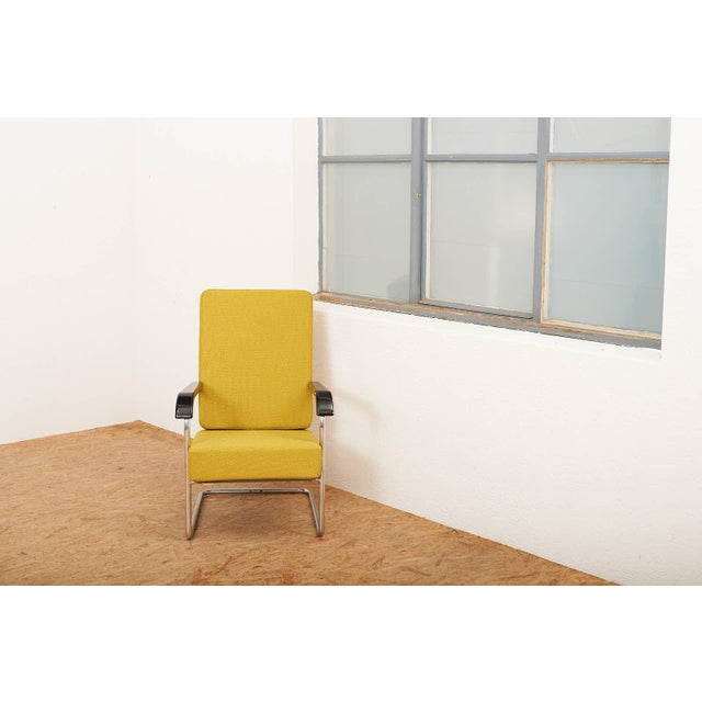 Armchair in Chrome-Plated Tubular Steel by Werner Max Moser, 1930s For Sale - Image 12 of 14