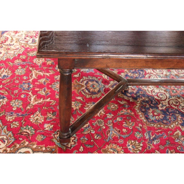 Country English White Oak Refectory Extension Table For Sale In Wichita - Image 6 of 12