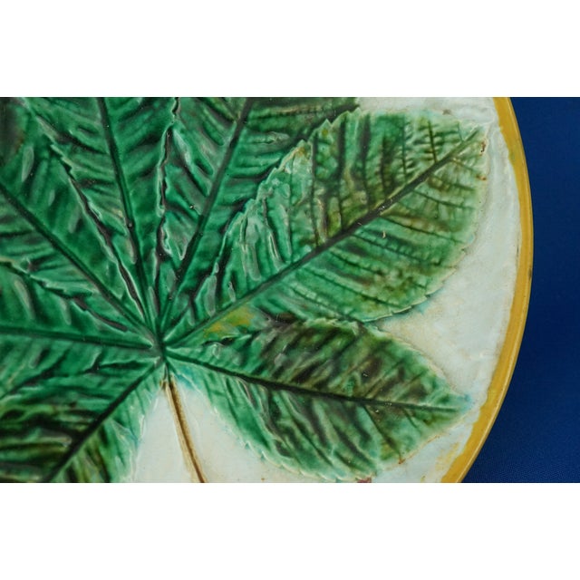 Antique Ceramic Plate and Stand from George Jones Factory, 1800s, Set of 2 For Sale - Image 12 of 18