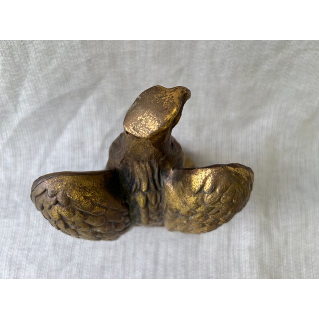 Heavy Vintage Bronze Symbolic Eagle Figurine For Sale - Image 12 of 15