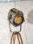 Brown Vintage Theater Spotlight Floor Lamp on Wooden Tripod from ADB Belgium, 1960s For Sale - Image 8 of 18