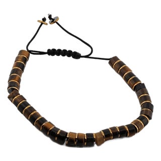 Men's Tiger's Eye Stone Adjustable Balance Bracelet For Sale