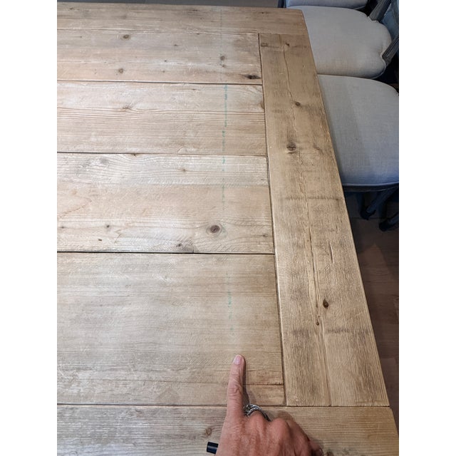 2000 - 2009 Restoration Hardware Salvaged Wood Gun Barrel Extension Dining Table For Sale - Image 5 of 11