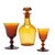 Early 19th Century Set of Amber Glass Stemware With Decanter Attributed to Phineas Dummer, C. 1830 For Sale - Image 5 of 12