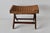 Mid-Century Danish Modern Hans Wegner Style Wood Rope Cord Folding Stool Ottoman For Sale - Image 9 of 18