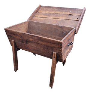 Antique Oak Chest with Original Iron Hardware, 1700s