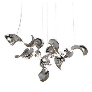 Dune 12 Cluster Pendant Light with Polished Shades by Daniel Becker For Sale
