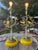 Metal 1950's Italian Tole Lamps With Green Leaves and Yellow Birds- A Pair For Sale - Image 7 of 7