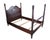 Antique Sheraton style mahogany full-size four-poster bed. Made from mahogany with an open pediment headboard featuring...