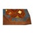 Turkish Retro Kilim Wool 4x8 Brown, Blue, Ivory & Orange Handmade Area Rug #1142009 For Sale - Image 4 of 4