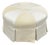 Decorator Modern Beige Upholstered Button Tufted Skirted 35" Round Ottoman For Sale
