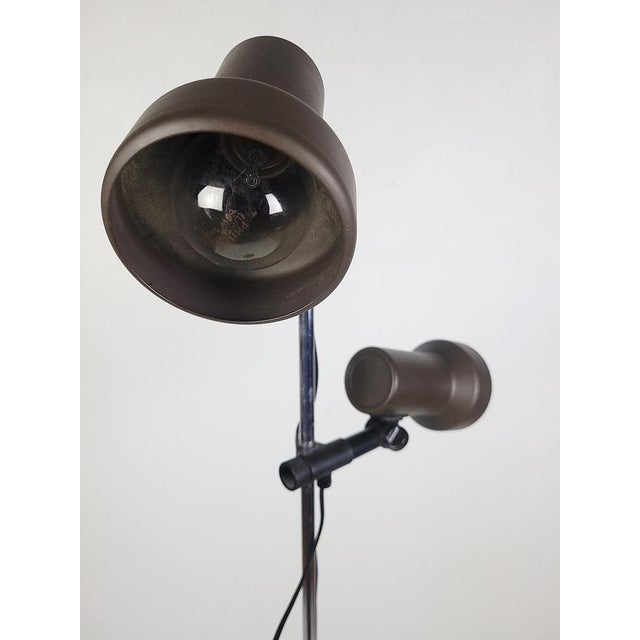 Brown Vintage Floor Lamp in Metal, 1970s For Sale - Image 8 of 10