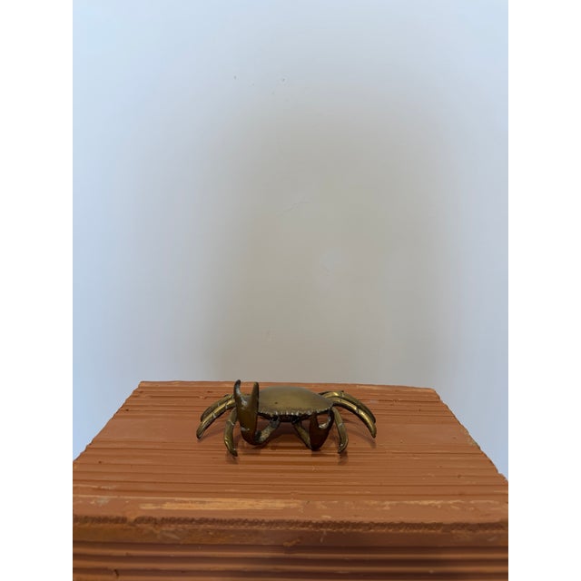 Patinated bronze sculpture of a crab with hinged top that opens, Brazil circa 1960s. Unsigned.