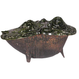 Vintage Italian Cast Iron Coal Holder For Sale