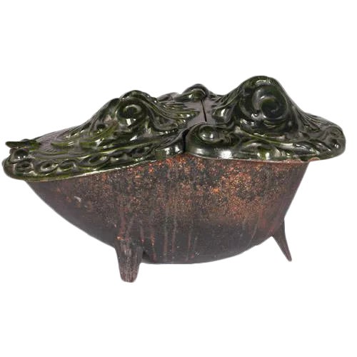 Vintage Italian Cast Iron Coal Holder For Sale
