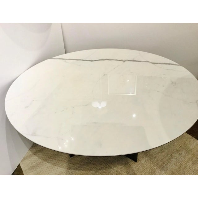 2020s Interlude Home Modern White Marble Dining Table For Sale - Image 5 of 6