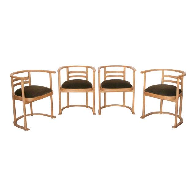 1920s Art Deco Bentwood Chairs in the Style of Josef Hoffmann- Set of 4 For Sale