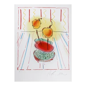 Two Flowers, Peter Max, Lithograph