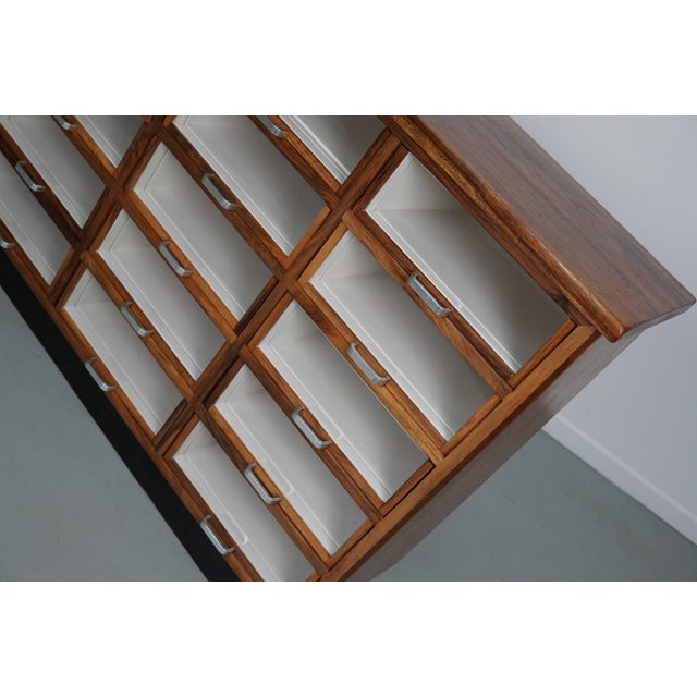 Vintage Dutch Walnut Haberdashery Shop Cabinet, 1950s, in Good conditions. Designed 1950 to 1959