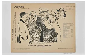 Hermann Paul, L'Inspecteur Général Revizor, Lithograph, 1897-98