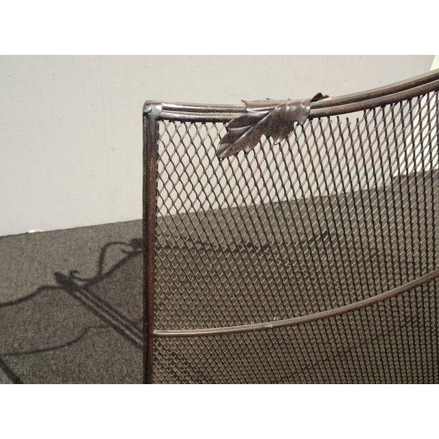 Vintage French Country Three Panel Black Fireplace Screen ~ Spanish Style For Sale In Los Angeles - Image 6 of 13