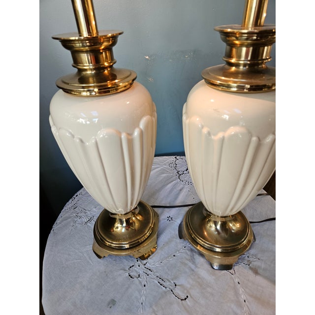 Vintage Stiffel Lenox Brass Lamp For Sale - Image 9 of 10