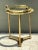 Metal Vintage Brass and Glass Porthole Accent Table For Sale - Image 7 of 12