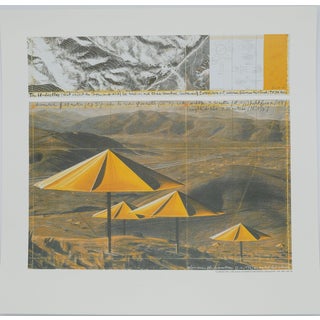 The Umbrellas Yellow Poster after Christo For Sale