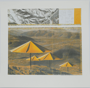 The Umbrellas Yellow Poster after Christo