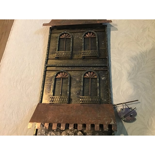 Curtis Jere Vintage Signed “Paris Cafe” Metal Wall Sculpture For Sale - Image 10 of 12