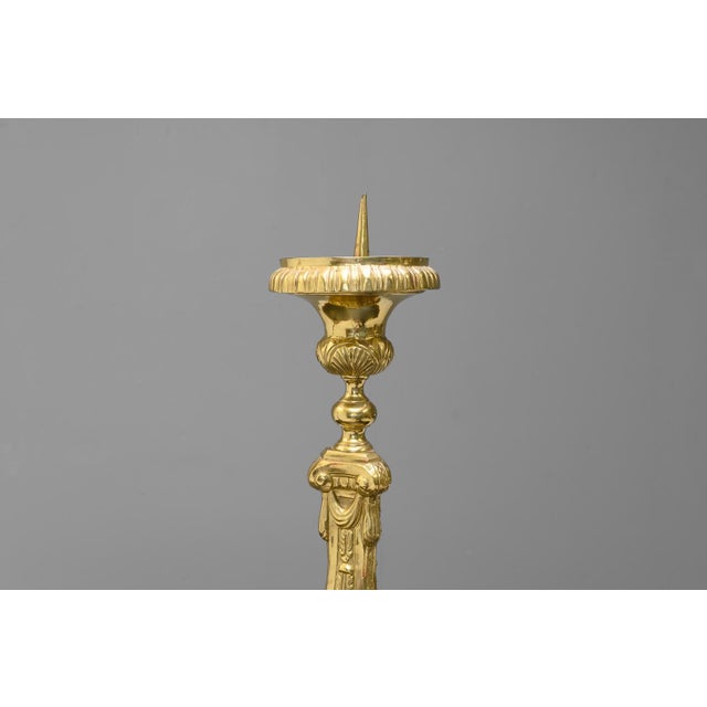 Antique Alter Candlesticks, 1890, Set of 2 For Sale - Image 3 of 6