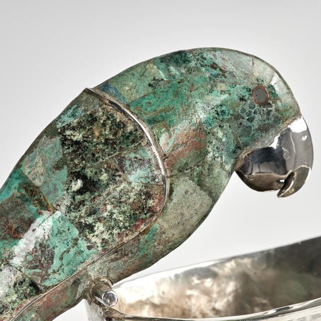 Late 20th Century Vintage Silver Plate Pitcher With Parrot Handle For Sale - Image 5 of 9