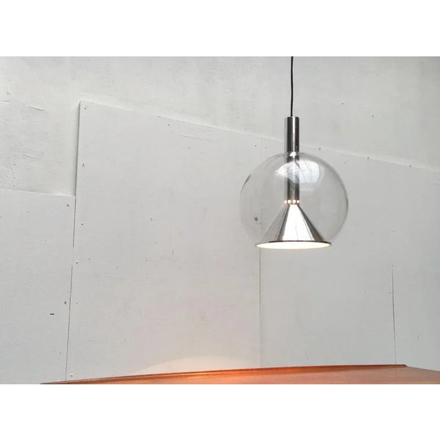 German Space Age Glass Globe Pendant Lamp from Erco For Sale - Image 12 of 18