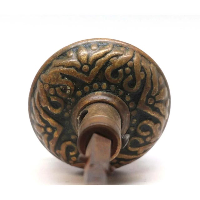 Antique 4 Fold Bronze Mallory Wheeler Vernacular Door Knobs For Sale - Image 4 of 4